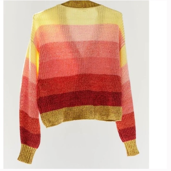 Turner Ribbed Button-Down Boho Hipster Hippie Art Deco Hip Farm Sweater Cardigan - Picture 4 of 5